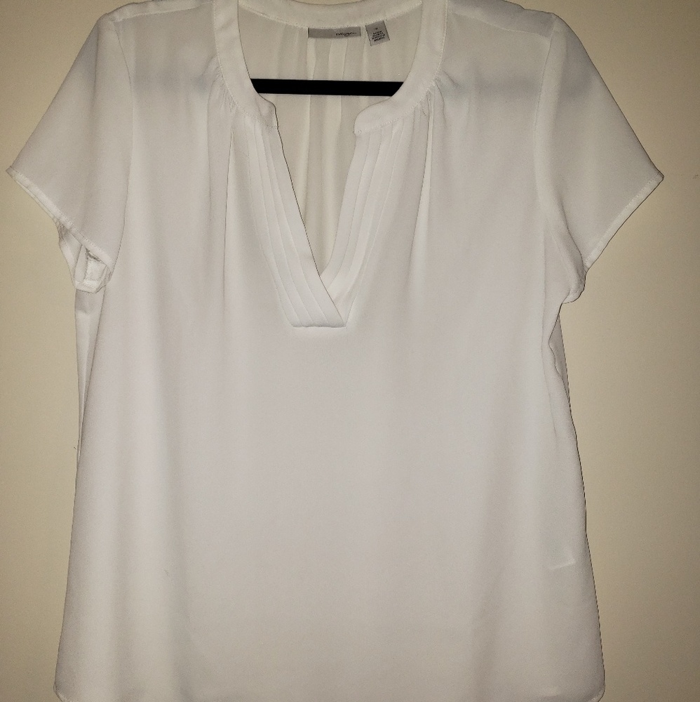 White flowy professional shirt